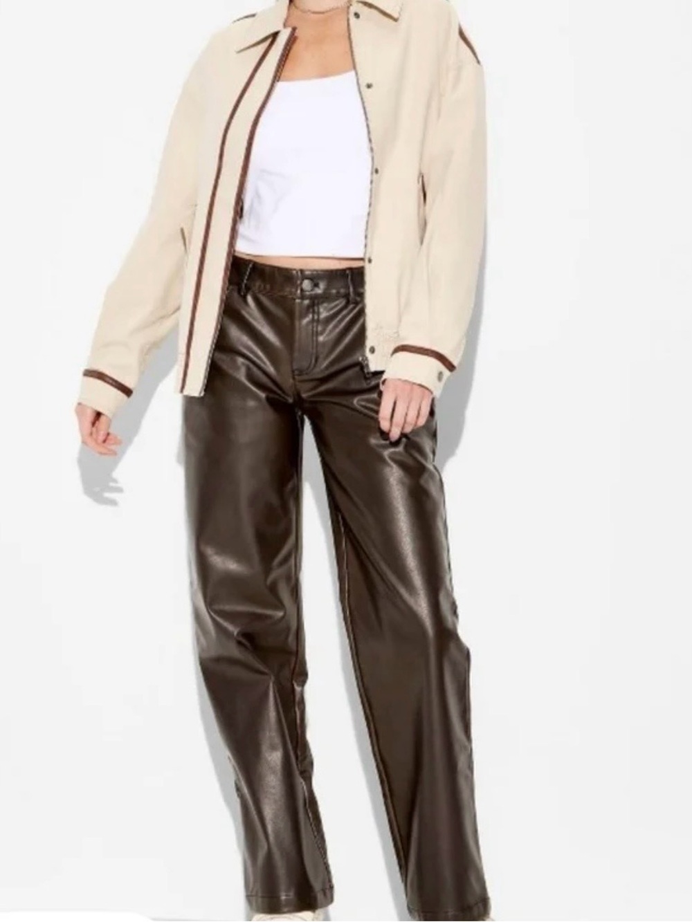 wild fable Brown Faux Leather Pants